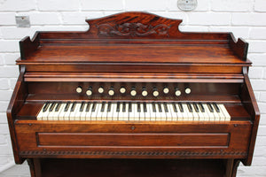 A Large & Unusual c.1900 Walnut Pump Pedal Organ, Converted to a Bookcase by The Estey Organ Co.