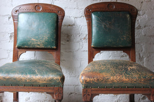 A Cracking Pair of Early Victorian Oak Gothic Revival Side Chairs by Holland & Sons c.1840