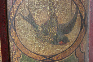 A Fantastic Pair of Hand Painted Fairground Centre Dropper Panels Attributed to W.H.Halstead c.1885