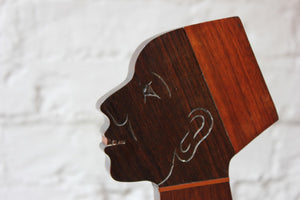 A Splendid Early 20thC Art Deco Mahogany Butler Card Tray Stand Formed as a Bellboy