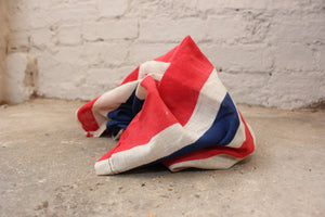A Fantastic Medium Sized British Vintage Printed Union Jack Flag c.1940