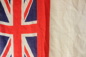 A Medium Sized British Antique Royal Navy White Ensign Flag c.1930