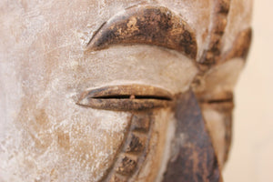 An Attractive Mid 20thC North African Polychrome Carved Wooden Ceremonial Face Mask