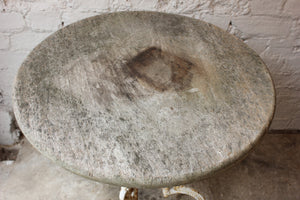 A Cracking 19thC White Painted Cast Iron & Pine Table