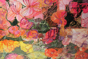 A Large Original c.1968 Vintage London Transport Lithograph Poster by Louise Grose for Flowers in London