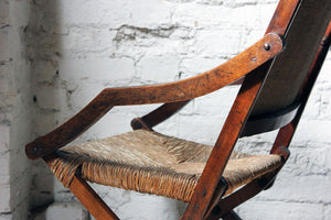 A Charming c.1900 Arts & Crafts Period Oak Open Armchair