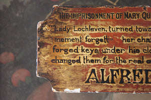 An Original Mid 19thC Nameplate From 'The Imprisonment of Mary Queen of Scots at Lochleven Castle' by Alfred Barron Clay (1831–1868)