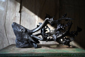Beth Carter; Deer Head; Bronze Resin & Lead; 2011; Unique
