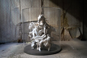 Beth Carter; Farewell Carousel I: Plaster, Fabric, Wood, Acrylic; 2018; Unique