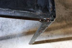 A Stylish Black Painted 20thC Cast Iron Industrial Table c.1950