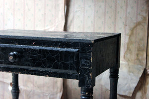A Decorative Black Painted Occasional or Bedside Table c.1900