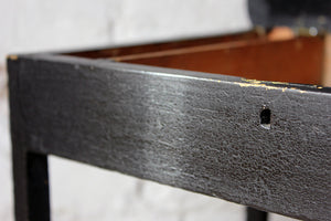 A Pretty 18thC Continental Black Japanned Work Table c.1790