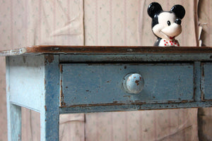 A Victorian Blue Painted Pine Side Table c.1880