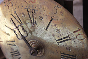 A Wonderful c.1740 Continental Provincial Forged Iron Rack-Striking Chamber Clock