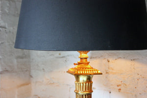 A Good Early 20thC Neoclassical Style Brass Telescopic Floor Lamp c.1920