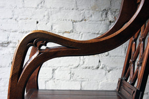 A Very Good 19thC Gothic Revival Oak Ceremonial Armchair