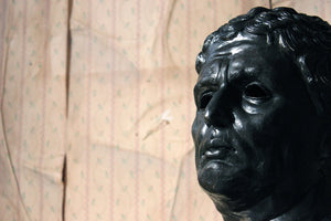 A Large 20thC Bronze Portrait Bust of a Roman Republican