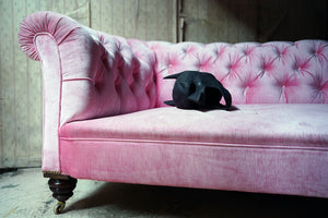 A Victorian Button-Back Pink Upholstered Chesterfield Sofa c.1890