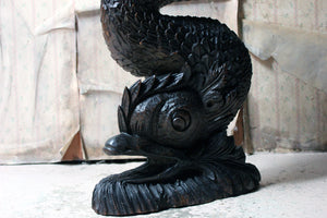 A 19thC Renaissance Revival Carved Oak Architectural Dolphin Side Table c.1870-90