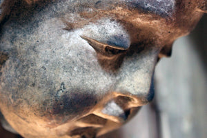A 19thC Ecclesiastical Sculpted Stoneware Cherub Corbel Bracket c.1870