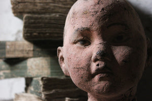 A Decorative Early 20thC Artist’s Studio Portrait Mannequin Head of a Child