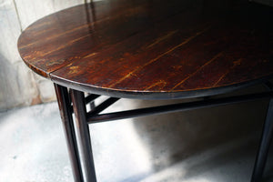 A 19thC Chinese Lacquered Circular Dining Table