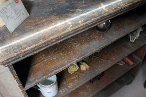 A Late Victorian Combwork Decorated Pine Bookcase c.1900