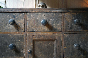 An Early Victorian Period Comb-Work Painted Pine Dresser Base c.1835-45