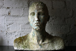 A Weathered Late 20thC Composition Plaster Bust
