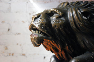 A c.1800 Carved Wood, Gesso & Parcel Gilt Heraldic Lion; The Cooper Penrose Estate, Ireland