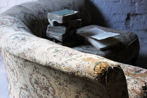 A Charming Edwardian Period Upholstered Corner Love Seat Sofa c.1900