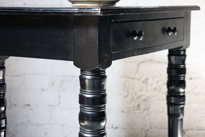 A Fine c.1870 Aesthetic Movement Ebonised Side Table Attributed to Daniel Cottier