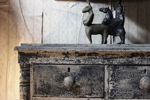 A Small Victorian Ivory Painted Pine Chest of Drawers c.1870