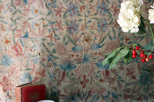 A Late 19thC English Floral Crewelwork Wall Hanging c.1890