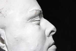 A Good 20thC Plaster Death Mask of a Burly Gentleman