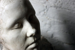 A Very Good 20thC Plaster Death Mask of a Female