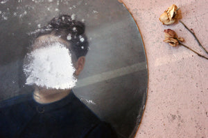 A 19thC Defaced French School Oval Pastel Portrait of Lady c.1870