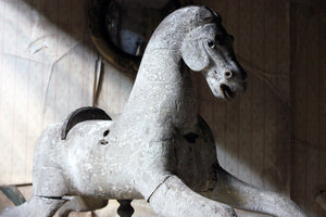 An Early to Mid-Nineteenth Century Grey Bow Rocking Horse c.1830-40