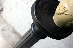 A Good Decorative Late 19thC Ebonised Beech Pedestal c.1880-1900