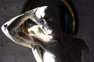 A Large Early 20thC Plaster Écorché Anatomical Figure of a Male by Edouard Lanteri c.1900
