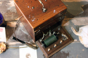 A Victorian Campaign Style Induction Coil Electro Therapy Shock Machine c.1890