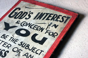 A Double-Sided Scottish Elim Pentecostal Church Movement Placard c.1930-50