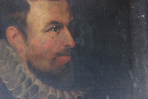 A Moody 19thC English School Oil on Canvas Portrait of an Elizabethan Gentleman