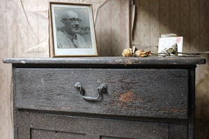 An 18thC Estate Made Painted Pine Pedestal Cupboard c.1760