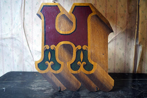 A Mid-20thC Hand Painted Fairground Sign of the Letter H