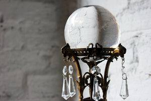 A Very Fine & Rare French Rock Crystal Ball On a Fine Ormolu Stand c.1900