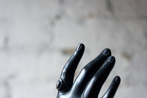 A Good Quality Victorian Dark Patinated Cast Iron Paperweight in the Form of a Ladies Hand c.1870-80