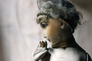 An Art Deco Period Plaster Boudoir Figure of a Flapper by Maurice Milliere c.1920