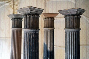 A Quartet of Late Victorian Carved Architectural Corinthian Capital Pilasters c.1880-1900
