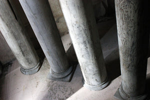 A Group of Four George III Period Lime Wash Painted Architectural Columns c.1790-1810